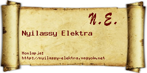 Nyilassy Elektra névjegykártya